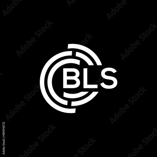 BLS letter logo design on black background. BLS creative initials letter logo concept. BLS letter design.