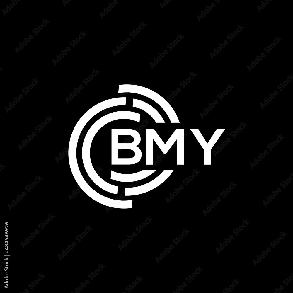 BMY letter logo design on black background. BMY creative initials letter logo concept. BMY letter design. BMY letter logo design on black background. BMY creative initials letter logo concept. BMY letter design.