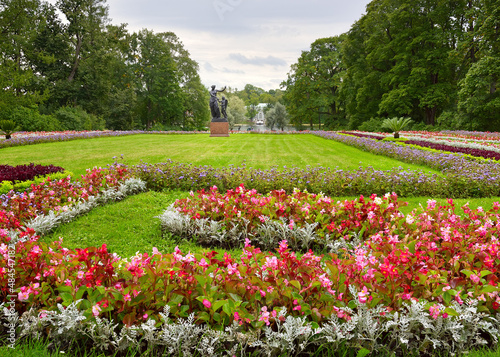 green parterre of the Catherine Park in Pushkin