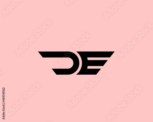 de ed d e initial letter logo