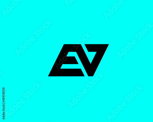 ev ve e v initial letter logo