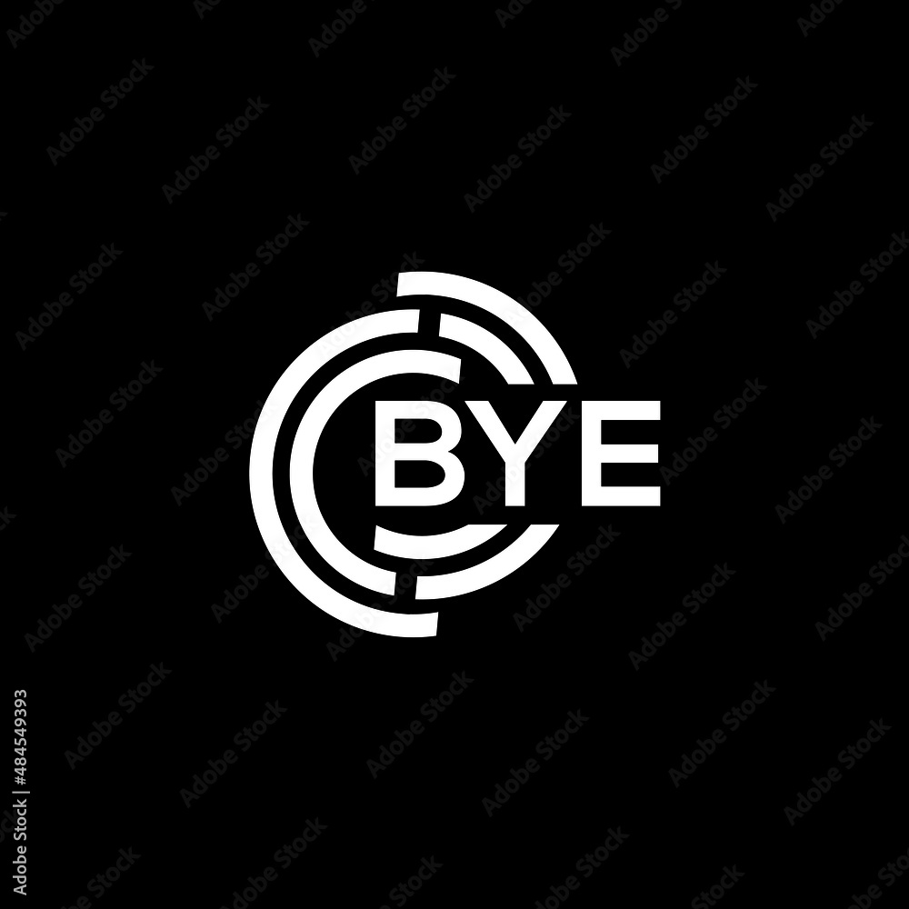 bye letter logo design on black background. bye creative initials letter logo concept. bye letter design. bye letter logo design on black background. bye creative initials letter logo concept. bye letter design.