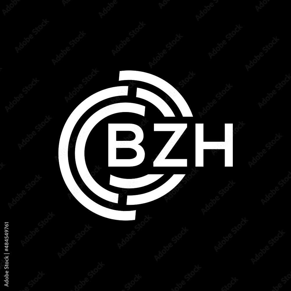 bzh letter logo design on black background. bzh creative initials letter logo concept. bzh letter design. bzh letter logo design on black background. bzh creative initials letter logo concept. bzh letter design.