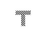 t initial letter logo