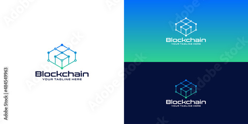 geometric blockchain logo design inspiration