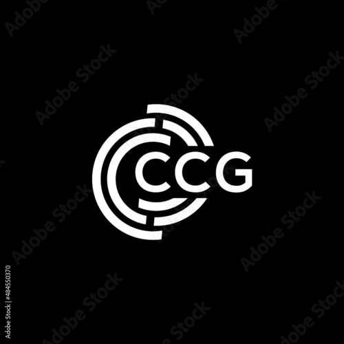 ccg letter logo design on black background. ccg creative initials letter logo concept. ccg letter design. photo