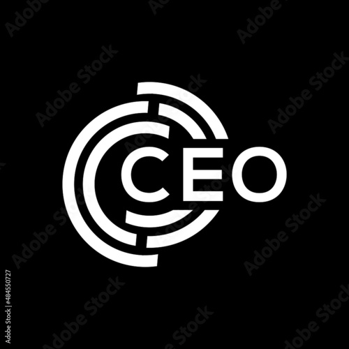 ceo letter logo design on black background. ceo creative initials letter logo concept. ceo letter design.