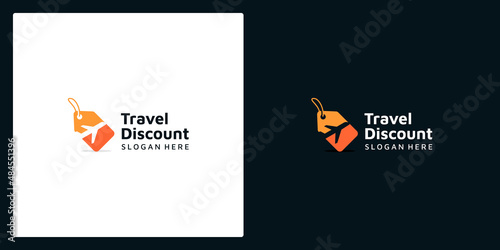 Travel Deal vector illustration logo design. Travel Agency logo, Travel Discount and Travel Business Symbol. Premium vector