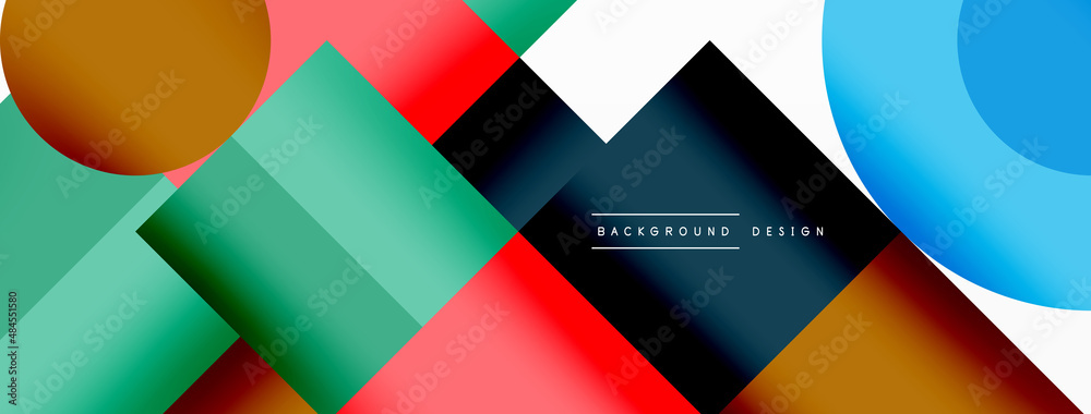 Beautiful abstract background. Circles, triangle shapes, and squares. Minimal geometric template for wallpaper, banner, background or landing Beautiful abstract background. Circles, triangle shapes, and squares. Minimal geometric template for wallpaper, banner, background or landing