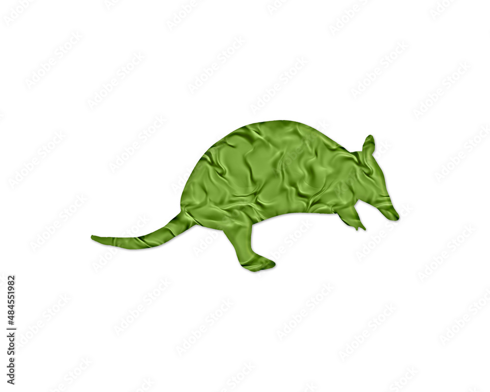 Armadillo pangolin Green Crispy Icon Logo Symbol illustration