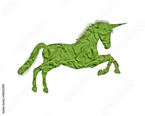 Unicorn horse Green Crispy Icon Logo Symbol illustration