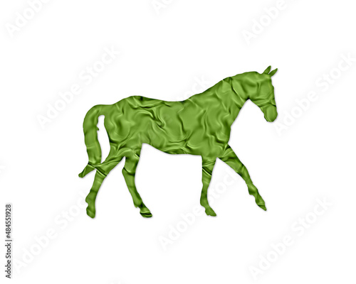 Horse Animal Green Crispy Icon Logo Symbol illustration