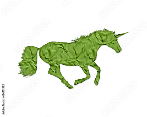 Unicorn horse Green Crispy Icon Logo Symbol illustration