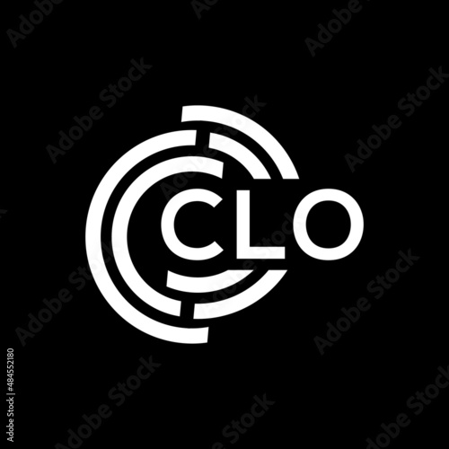 CLO letter logo design on black background. CLO creative initials letter logo concept. CLO letter design.