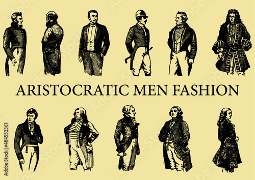 Aristocratic men fashion, 18-century French monarch