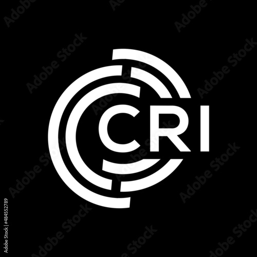 CRI letter logo design on black background. CRI creative initials letter logo concept. CRI letter design.