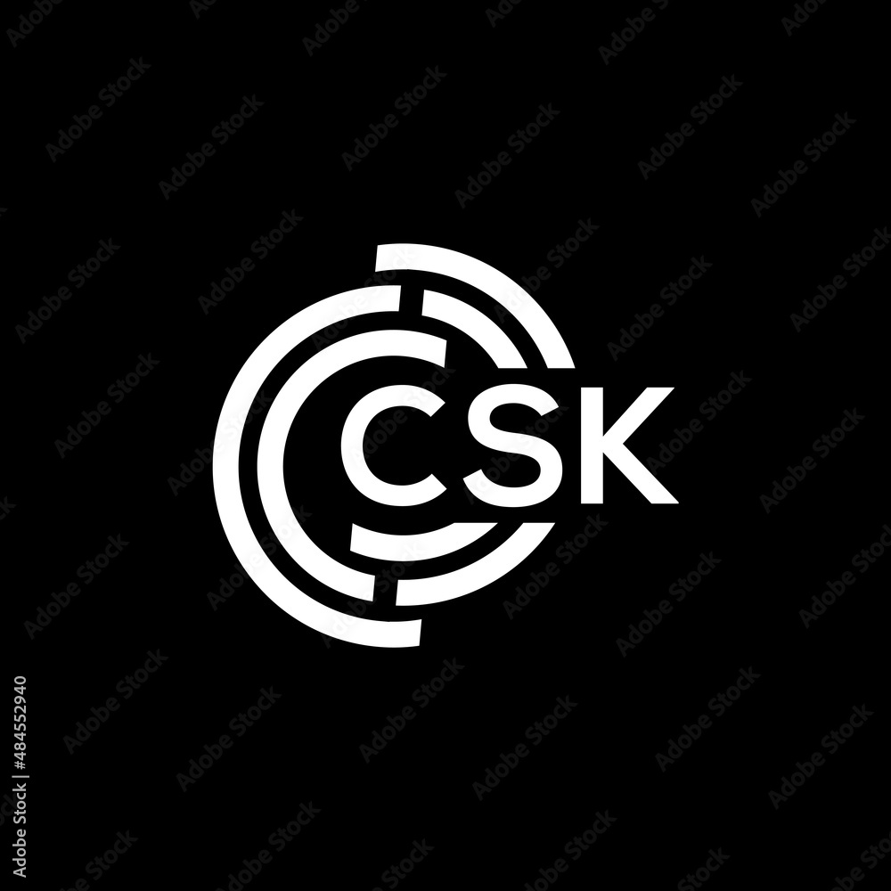 CSK letter logo design on black background. CSK creative initials letter logo concept. CSK letter design. CSK letter logo design on black background. CSK creative initials letter logo concept. CSK letter design.