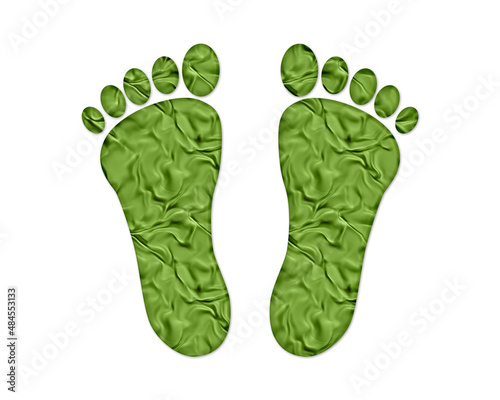 Feet Green Crispy Icon Logo Symbol illustration