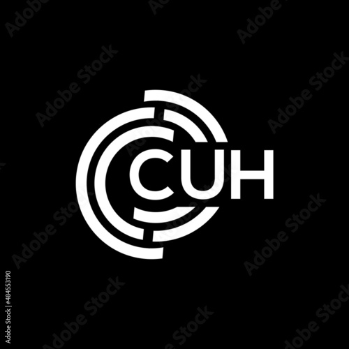 CUH letter logo design on black background. CUH creative initials letter logo concept. CUH letter design.