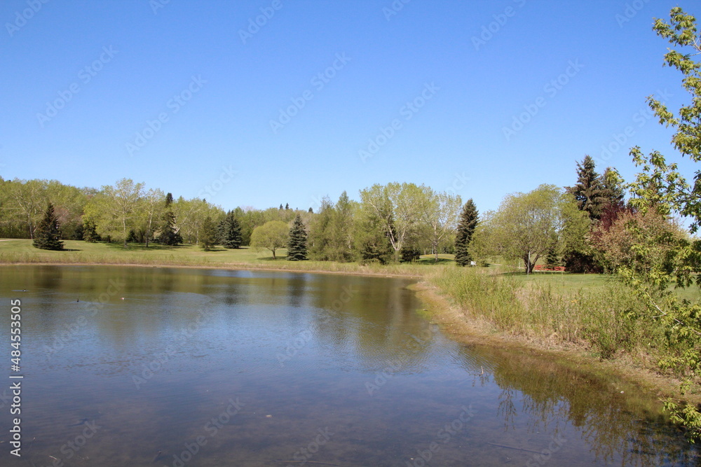 landscape with lake, Gold Bar Park, Edmonton, Alberta