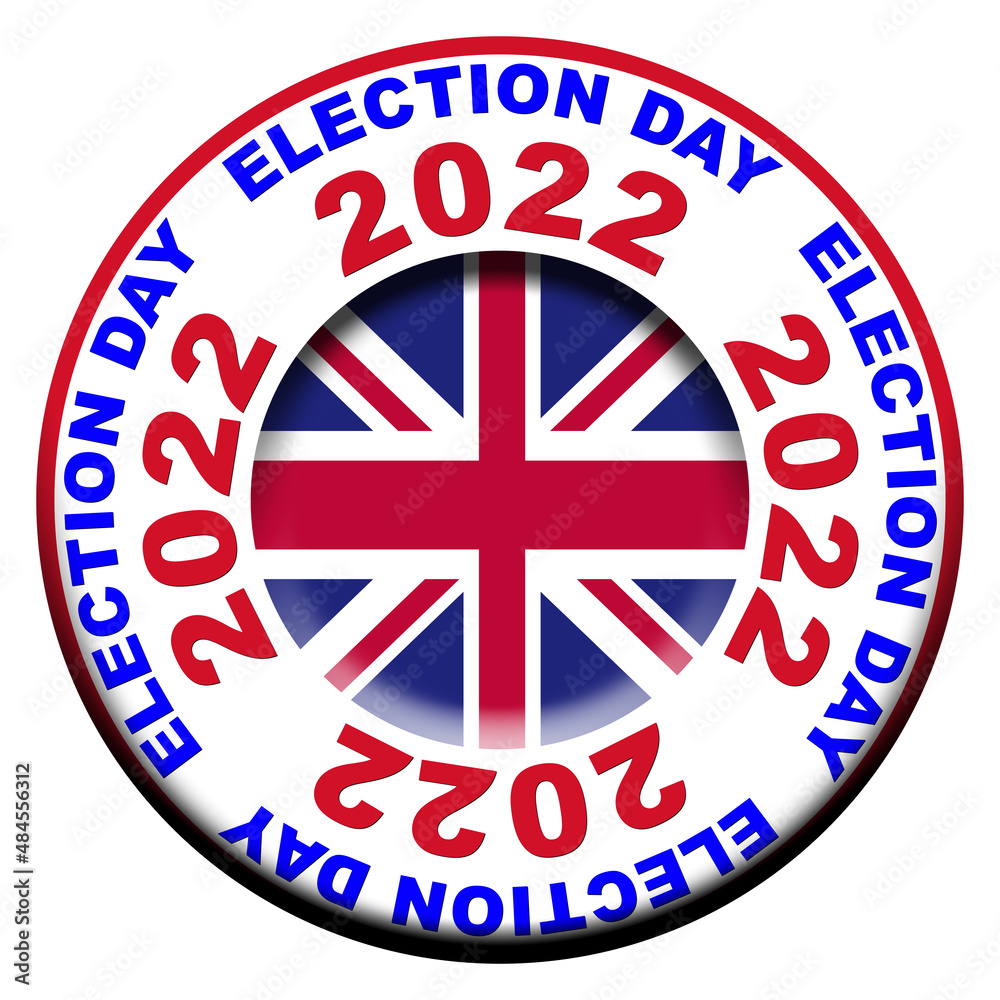 United Kingdom Election Day 2022 Circular Flag Concept - 3D Illustration United Kingdom Election Day 2022 Circular Flag Concept - 3D Illustration