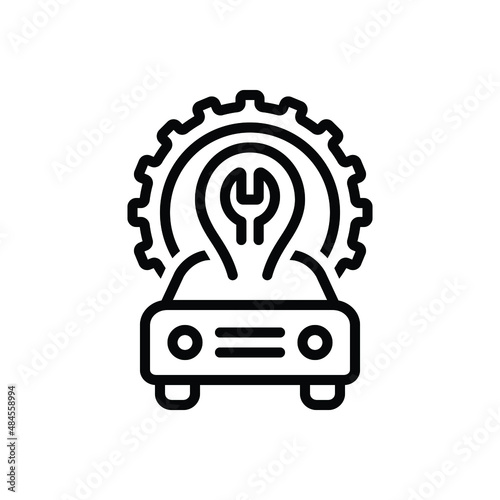 Black line icon for restructuring