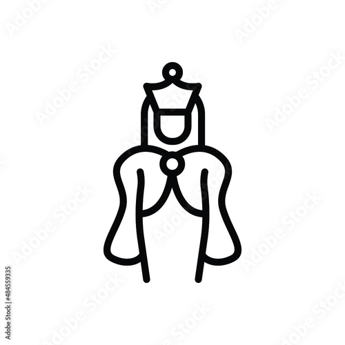Black line icon for marie