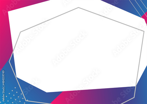 グラデーション配色の幾何学フレーム	
