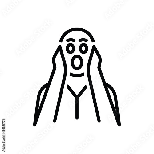 Black line icon for wow