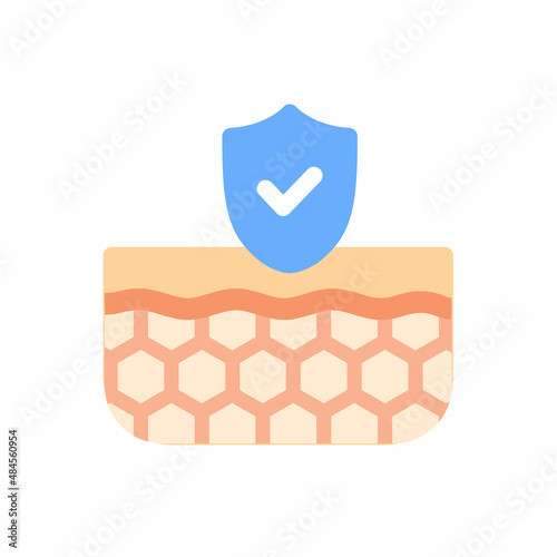 collagen health skin dermatology care single isolated icon with flat style