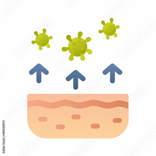 anti bacteria health hygiene dermatology care single isolated icon with smooth style