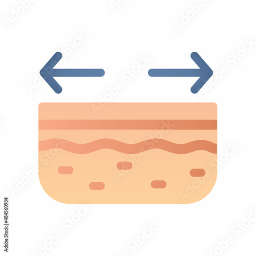 skin health epidermis dermatology care single isolated icon with smooth style