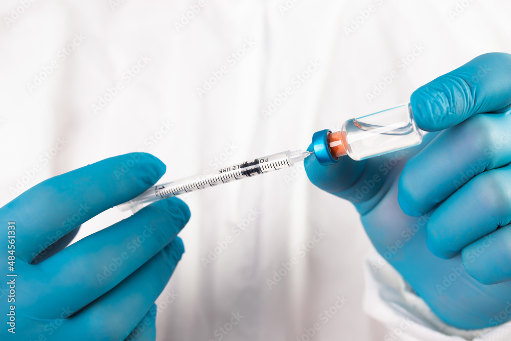 Herd immunity in community, doctor with vaccine. Herd immunity in community, doctor with vaccine.