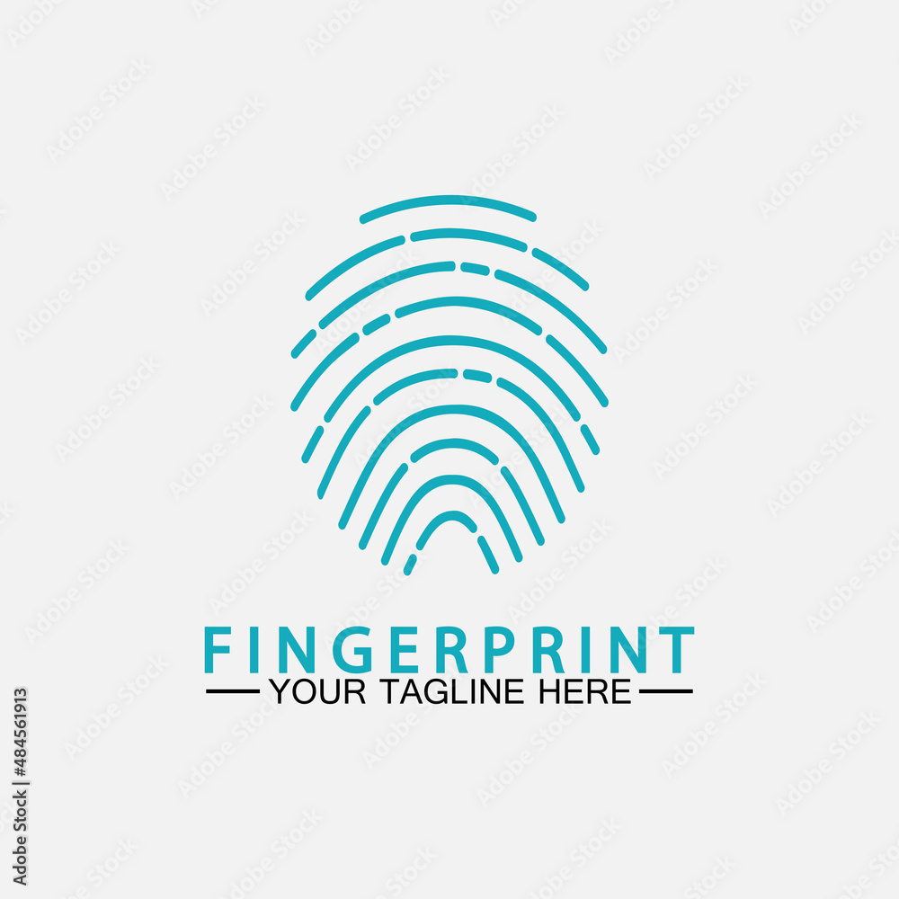 Fingerprint logo vector icon illustration template Fingerprint logo vector icon illustration template