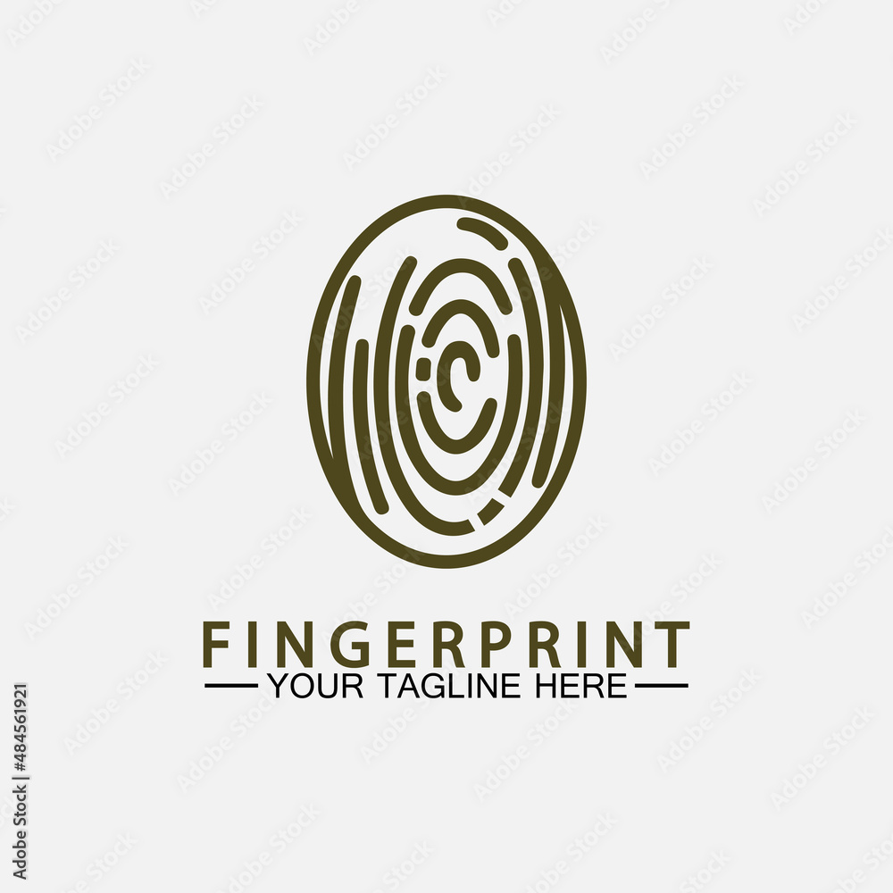 Fingerprint logo vector icon illustration template Fingerprint logo vector icon illustration template