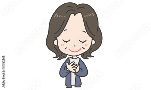 安心する女性