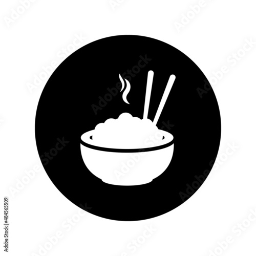 rice and bowl menu food icon vector