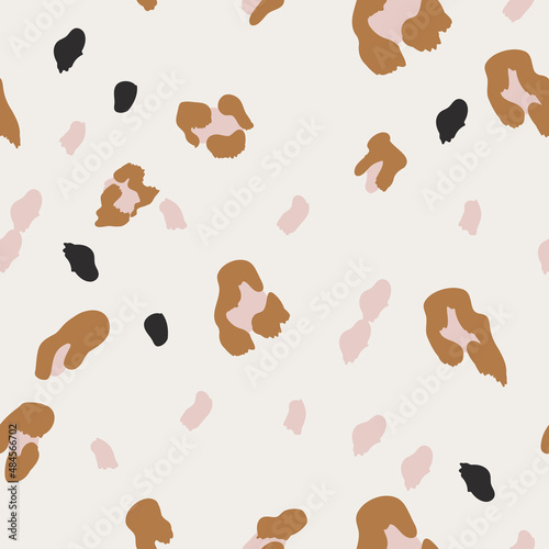 nude brown seamless repeat pattern. animal cheetah, leopard, jaguar texture. simple minimal summer safari fashion background