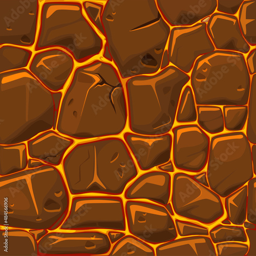 Flat lava or fire texture seamless pattern for wallpaper.