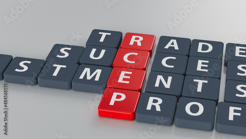 The term RCEP made up of Scrabble letters - Regional Comprehensive Economic Partnership -  concept trade - 3d illustration	 photo