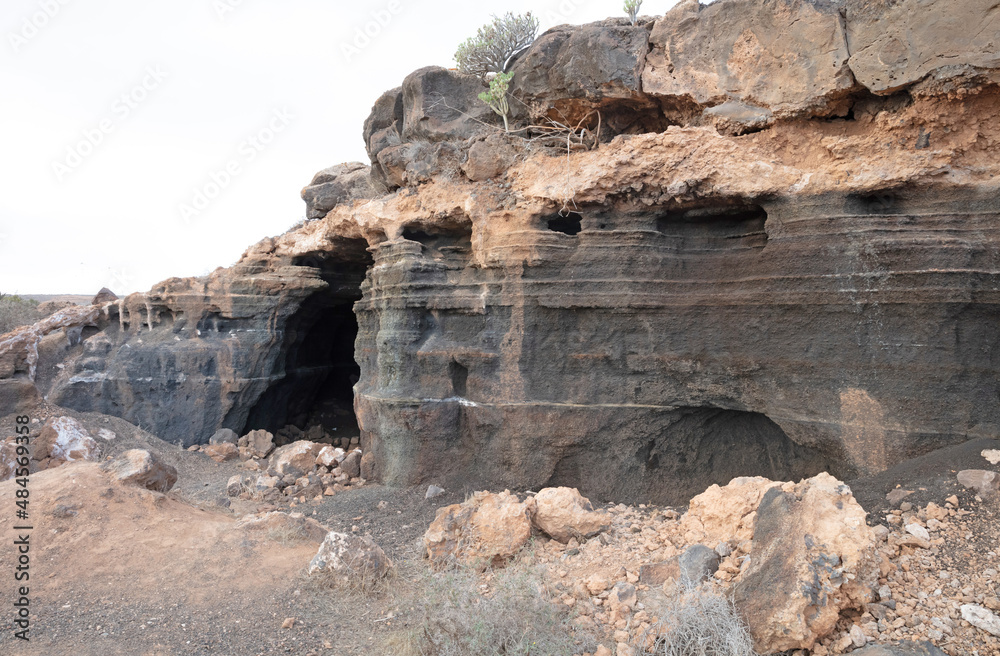 Landscape at Lanzarote island, Canary Island (Spain)