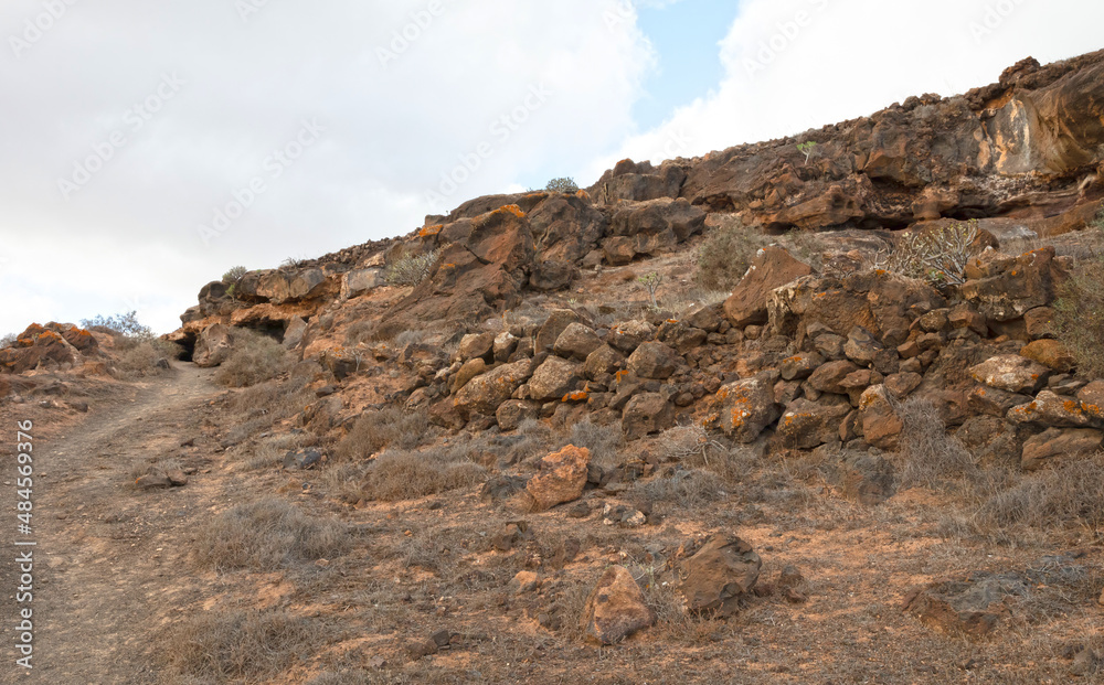 Landscape at Lanzarote island, Canary Island (Spain)