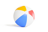 Beach ball colorful isolated on a white background, 3d illustration.