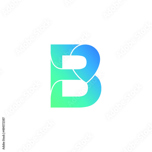 b letter with location icon