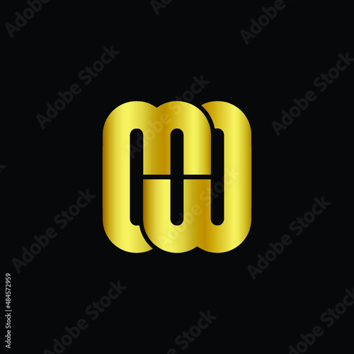 letter MW logo design 