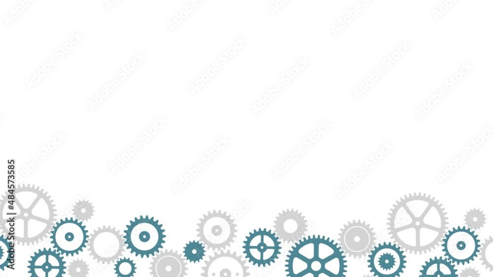 Animation of rotating gears wheels ( 4K )