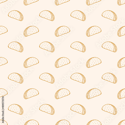 taco seamless pattern doodle vintage style