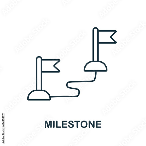 Milestone icon. Line element from project development collection. Linear Milestone icon sign for web design, infographics and more.