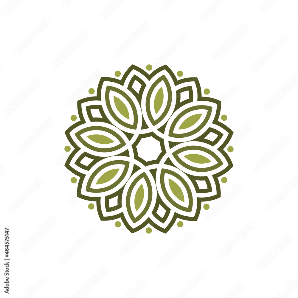Floral pattern logo template design vector icon illustration Floral pattern logo template design vector icon illustration