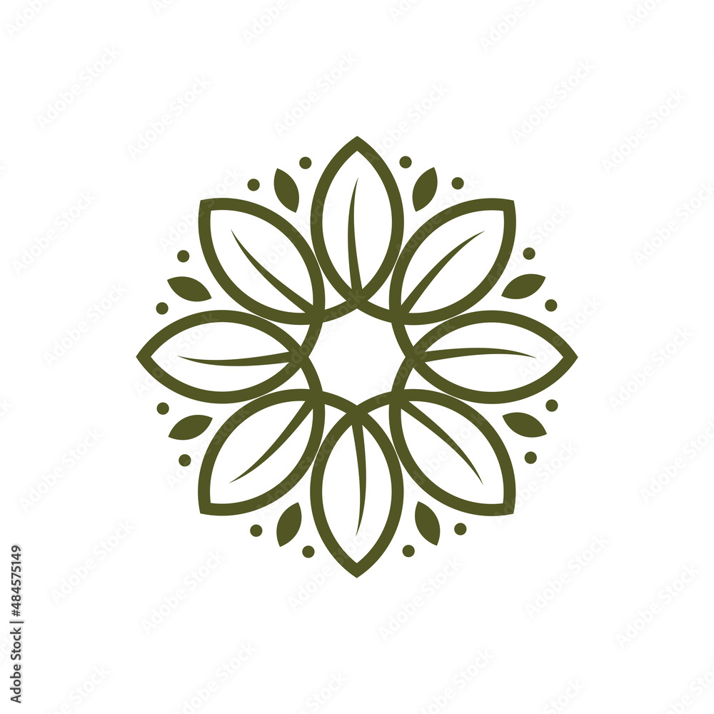 Floral pattern logo template design vector icon illustration Floral pattern logo template design vector icon illustration